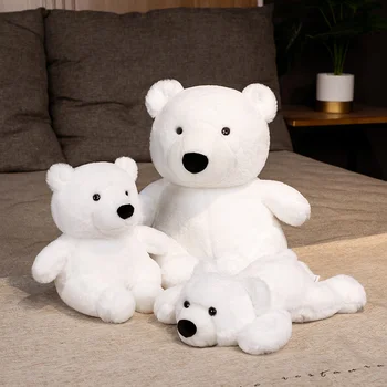 Милый белый медведь Плюшевые куклы Мультяшные мишки подушка Высококачественные плюшевые игрушки Хороший подарок на день рождения для девочек и мальчиков