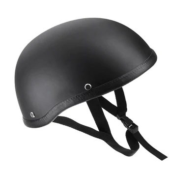 Мотоциклетный шлем с полуоткрытым лицом, матово-черный защитный шлем для скутера, велосипеда, других видов спорта, окружность головы 54-60 см