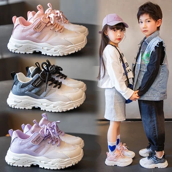 Новые детские кроссовки, повседневная обувь для девочек, нескользящая дышащая Легкая спортивная обувь для бега, кроссовки для мальчиков, детская обувь Tenis