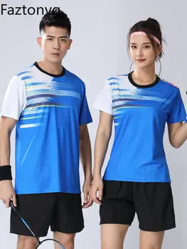 Новый комплект теннисных рубашек 2022 года, одежда для бадминтона, рубашка для настольного тенниса, теннисная одежда, Рубашка, шорты, костюм, Дышащая спортивная одежда