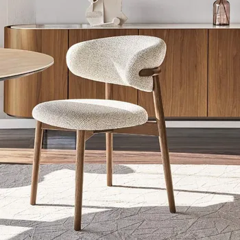 Обеденные стулья в скандинавском стиле, Белые стулья для кухни в спальне, Деревянные офисные шезлонги, мебель для кухни