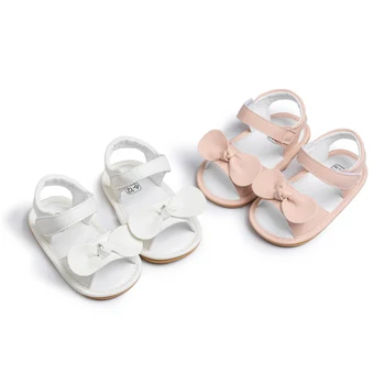 Обувь для маленьких девочек KIDSUN, Летние сандалии, повседневная обувь на плоской резиновой подошве, противоскользящая, для малышей, для новорожденных 0-18 месяцев
