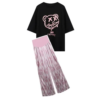 Одежда для беременных, летний топ, женская футболка с коротким рукавом, модный сетчатый костюм знаменитости из двух частей, S1233