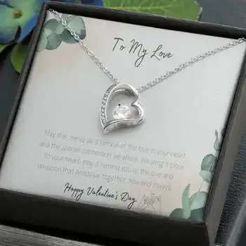 Ожерелье-символ любви на день Святого Валентина с подарочной открыткой для девочек, модное женское ожерелье, новинка 2023 года, прямая поставка