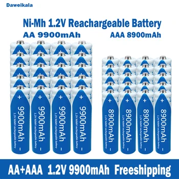 Оптовые никель-водородные аккумуляторные батареи AA + AAA1.2V, микрофоны KTV большой емкости 9900 мАч и батарейки для игрушек