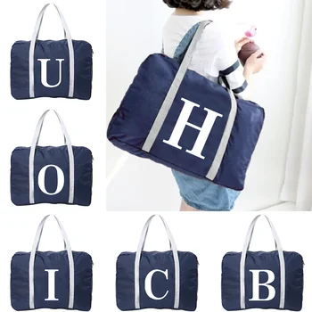 Портативная дорожная сумка Большой емкости, складные сумки для багажа, водонепроницаемая сумка, сумки для хранения дорожной одежды серии White Letter