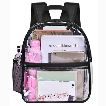 Прозрачный рюкзак из ПВХ для женщин, модная водонепроницаемая уличная прозрачная сумка через плечо, школьный рюкзак для путешествий, детский мини-рюкзак