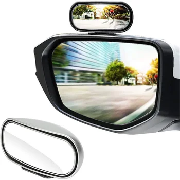 Регулируемые широкоугольные зеркала заднего вида, крепление для автомобиля, Вспомогательное зеркало заднего вида, вращающееся на 360 ° Широкоугольное зеркало для слепых зон, Слепое зеркало