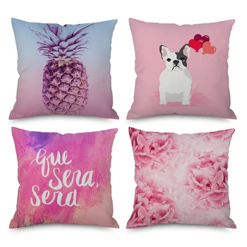 Розовый Простой ins Наволочка с ананасом и фламинго, чехол для автомобильного дивана, чехлы для сидений в спальне, декоративные наволочки для дома