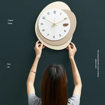 Роскошные настенные часы Nordic Light без перфорации, часы для гостиной, креативная Современная и простая мода 2022 года, новинка