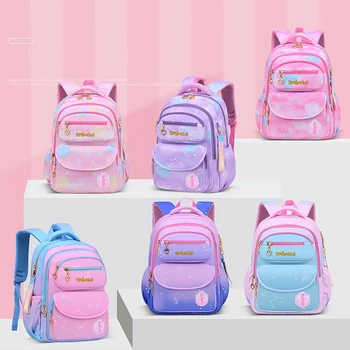 Рюкзак для девочки начальной школы из водонепроницаемой ткани Оксфорд, розовые школьные сумки Sac Enfant, детский рюкзак, детская сумка с милым бантом для девочек