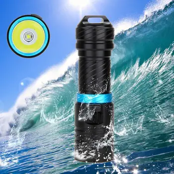 Светодиодный фонарик для дайвинга F3 Водонепроницаемый Мощный подводный фонарик на 200 м для рыбалки кемпинга Lanterna 18650 26650