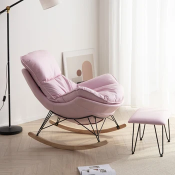 Современное розовое кресло для взрослых, дизайн гостиной, Дерево, Удобное кресло для ожидания и чтения, Мягкая железная Модная мебель для дома Sillas
