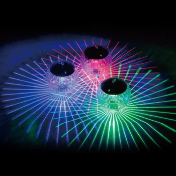 Солнечный подводный светильник для бассейна, водонепроницаемый, 7 цветов, изменяющий цветность RGB, Плавающие светодиодные фонари, Работающие на солнечной энергии, освещение пруда для рыбалки