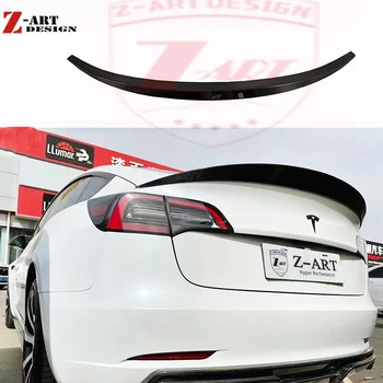 Стиль Z-ART M Для модели 3 Заднее крыло из углеродного волокна для Tesla Заднее крыло из углеродного волокна Для Tesla Модель 3 Задний спойлер на крышке багажника 2017 +