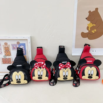 Сумки через плечо Disney Мультяшный Микки Маус нейлоновая сумка Милая Минни Микки Аниме модная сумка-мессенджер Кошелек для монет Подарки для детей