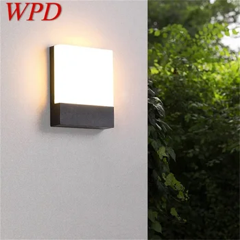 Уличный настенный светильник WPD, Современная Водонепроницаемая светодиодная лампа для патио, для дома, веранды, балкона, виллы