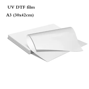 УФ DTF пленка A3 A4 для всех УФ принтеров после переноса металл стекло дерево пластик Акрил силикон водонепроницаемая наклейка 20 50-100 шт