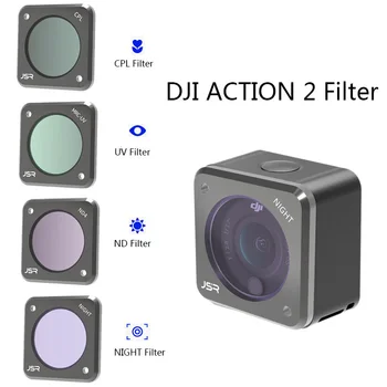 Фильтр Для Камеры DJI ACTION 2 CPL UV NIGHT ND SART NDPL Фильтры Алюминиевый Объектив Из Оптического Стекла Для Аксессуаров DJI OSMO Action 2