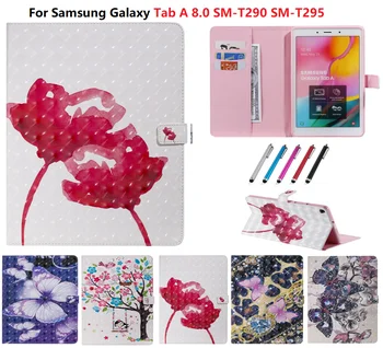 Флип-чехол для Samsung Galaxy Tab A 8.0 Case 8-дюймовый Защитный Кожный чехол-подставка fundas для Galaxy Tab A 8.0 2019 T290 T295