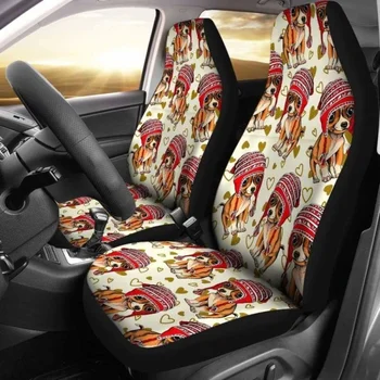 Чехлы для автомобильных сидений чихуахуа 03 Упаковка из 2 универсальных защитных чехлов для передних сидений