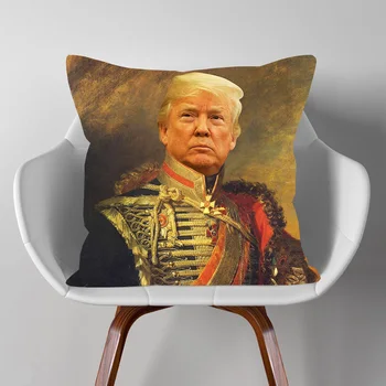 Чехол для подушки с портретом Билла Мюррея и Дональда Трампа в европейском ретро стиле, декоративные подушки для украшения дивана и кресла