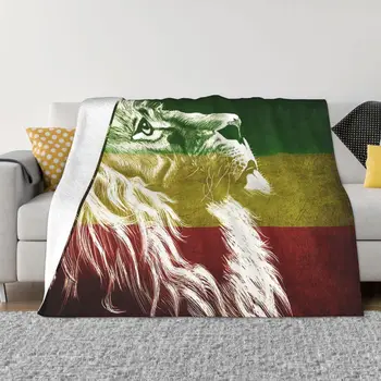Эфиопское одеяло с крестом, Эфиопское Фланелевое одеяло King Of Judah Rastafarian Rasta Lion, Уютное Мягкое Флисовое покрывало